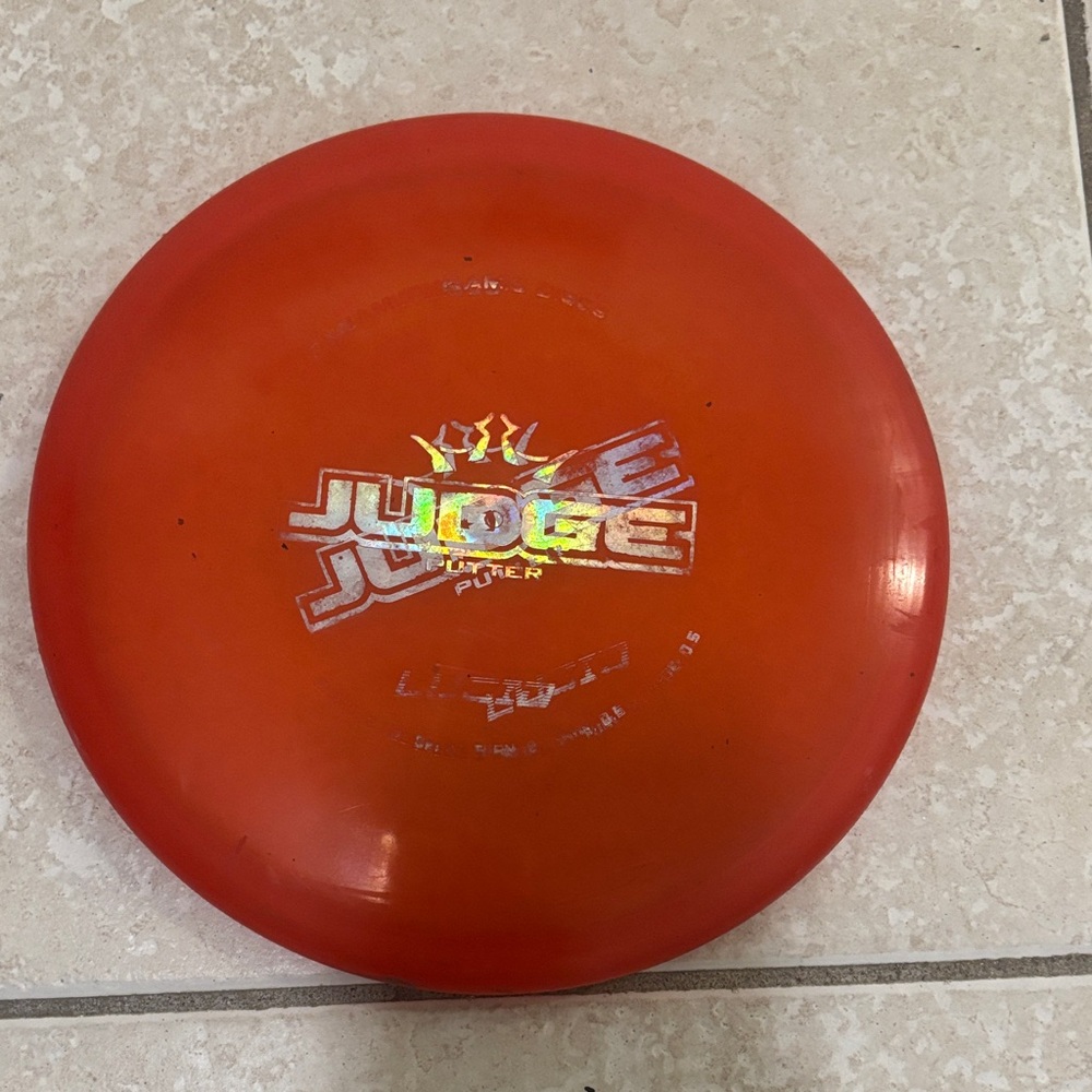 Double stamp lucid Judge Putter disc golf premium plastic orange